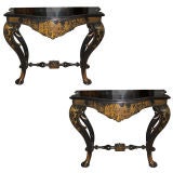 Pair of 19th Century Anglo-Dutch Chinoiserie Consoles