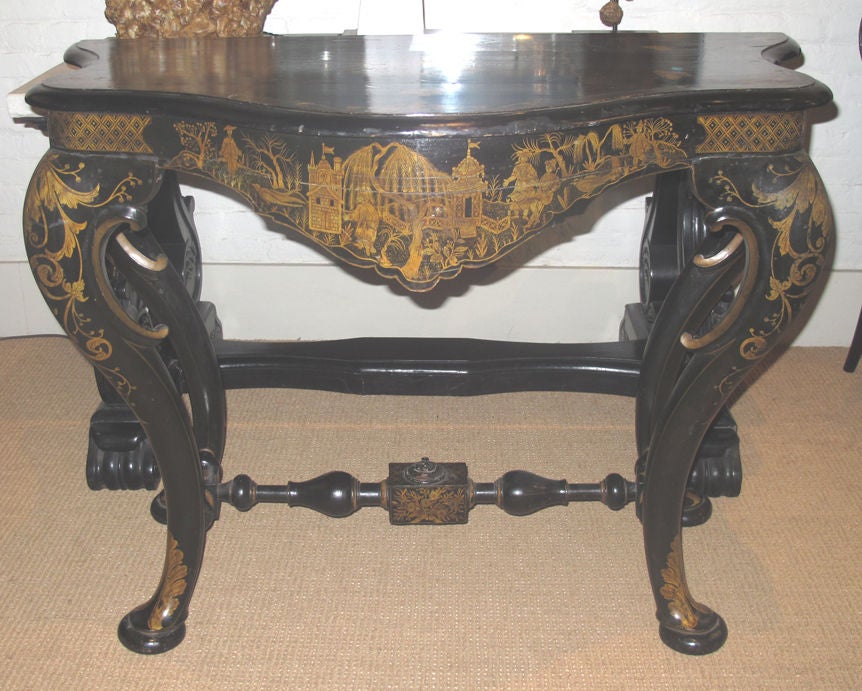 Pair of 19th Century Anglo-Dutch Chinoiserie Consoles