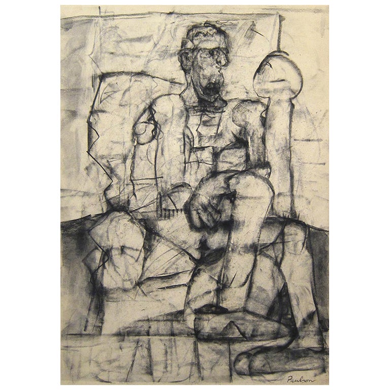 "Sitting Man, " 2012 Drawing by David Paulson