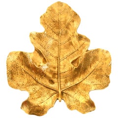 Vintage Brass Fig Leaf