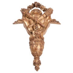 Antique Gilded Wood Wall Decoration