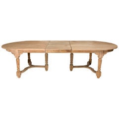 Carved Wood Racetrack Dining Table