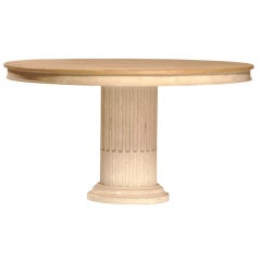 Carved Wood Pedestal Table