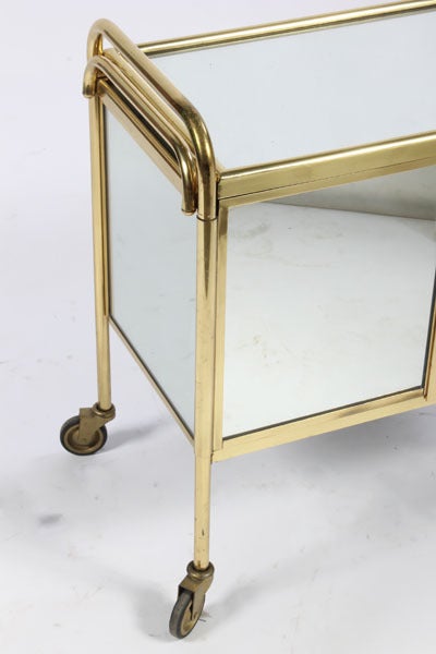 20th Century Mirrored Bar Cart By Pierre Cardin
