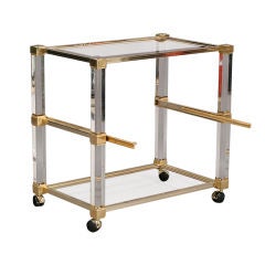 Retro Pierre Vandel Lucite Tea Cart