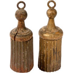 Antique Pair of French Metal Tassels
