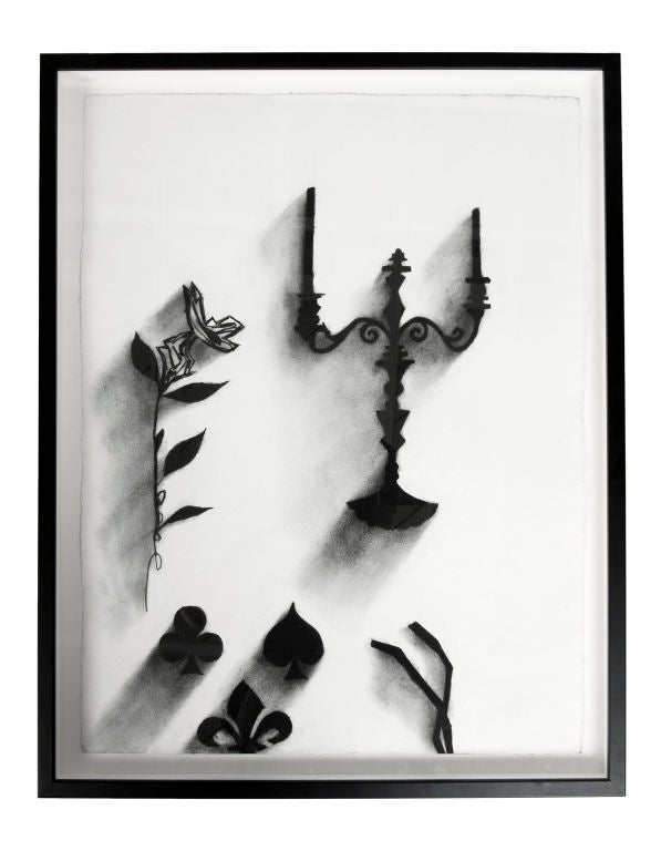 Charcoal Drawing drawing with Crown and Bee by Woody Biggs