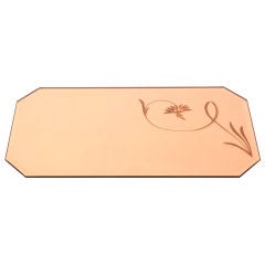Rose Gold Colored Mirrored Tray