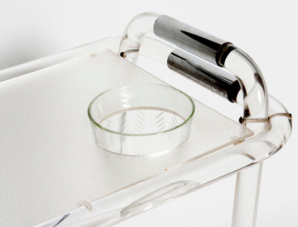 Late 20th Century Lucite Bar Cart