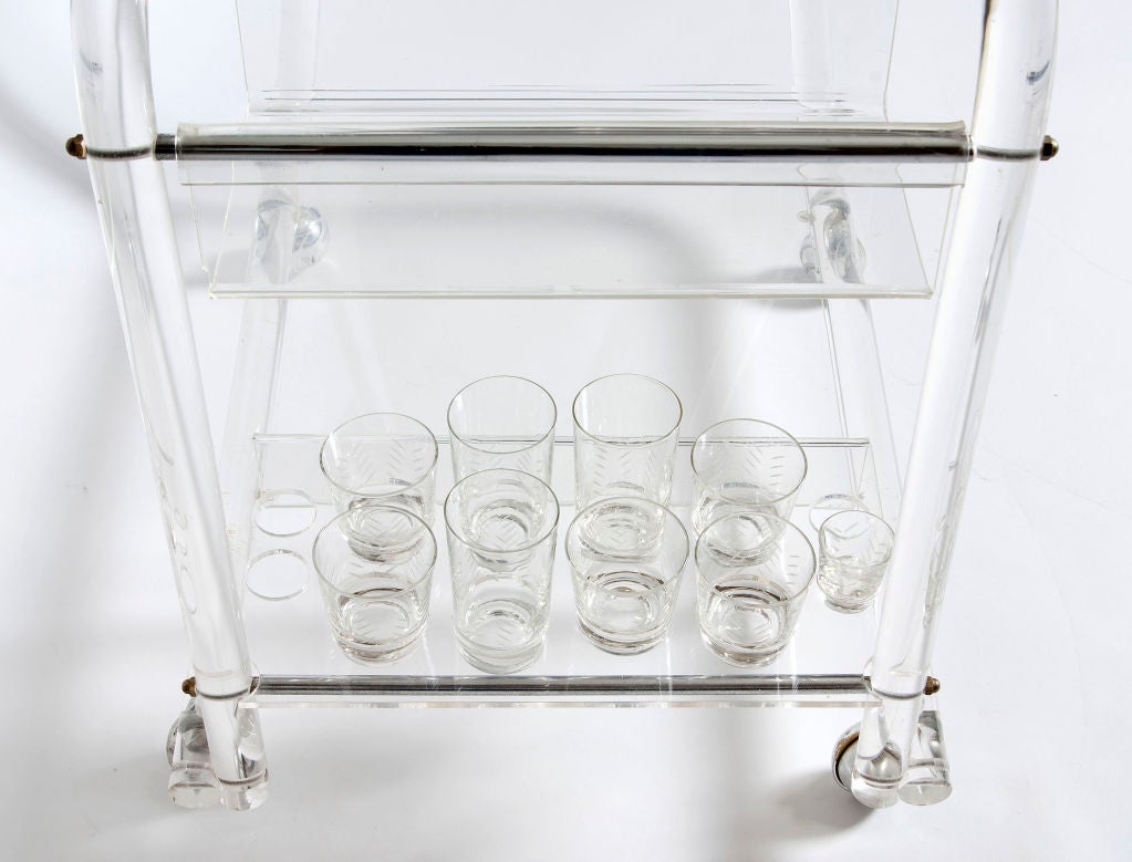 Lucite Bar Cart 1