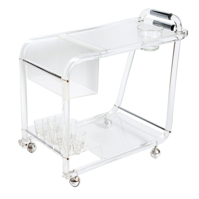 Lucite Bar Cart