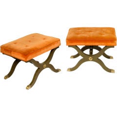 Pair of Orange Benches