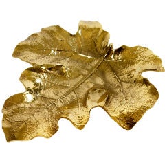 Vintage Brass Fig Leaf