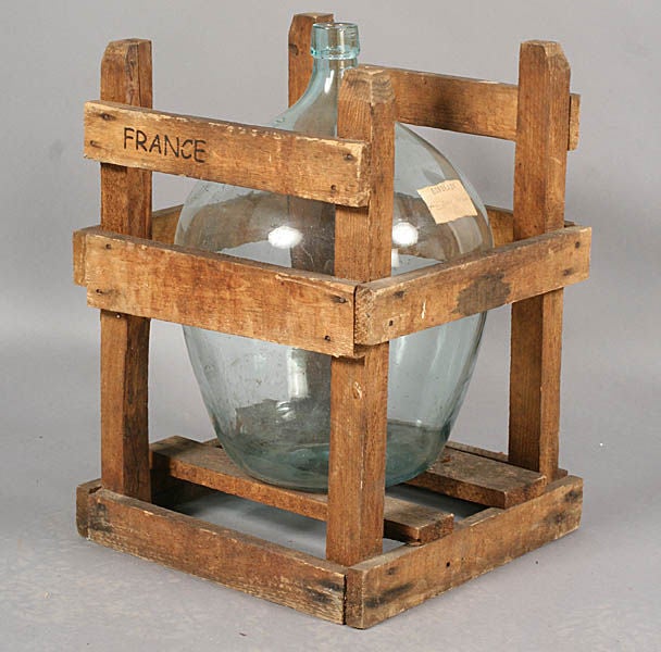 Glass Set of 4 French Bottles