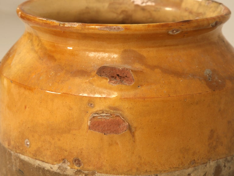 19th Century Original Antique French Confit Pot w/Warm Golden Glaze