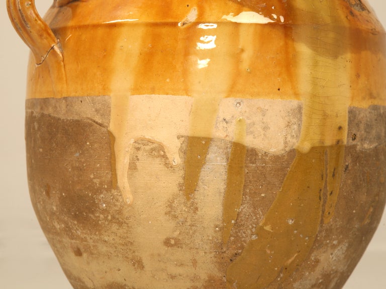 19th Century Original Authentic Antique French Confit Pot w/Great Multi-Tone Gold Glaze