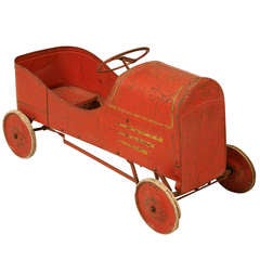 1920's Original Paint Metal Toy Pedal Car