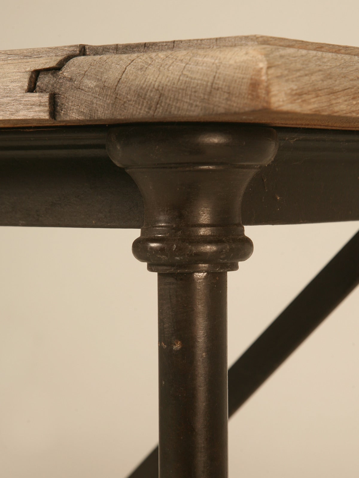 Industrial Oak and Steel Paw Console Table 1
