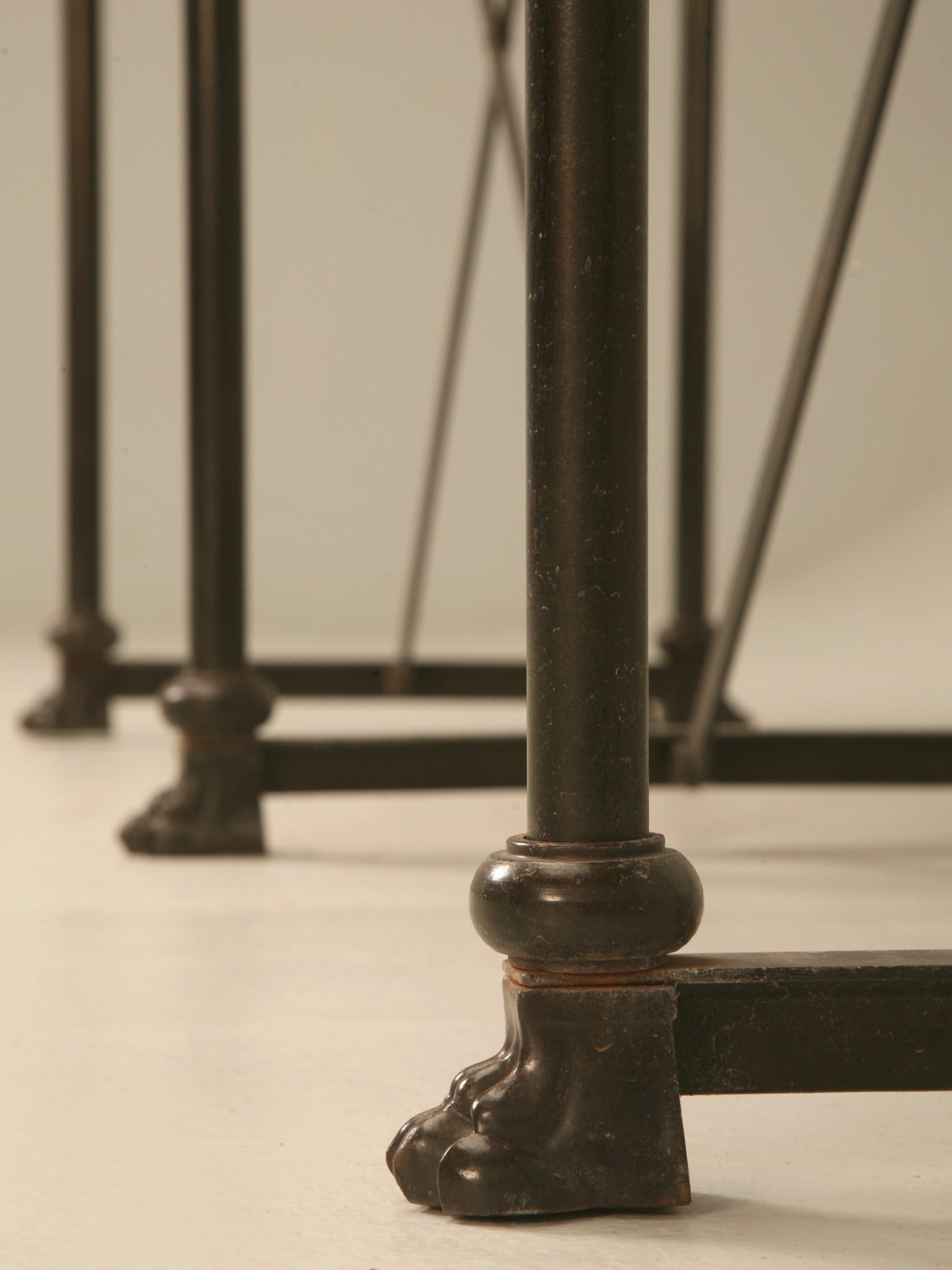 Industrial Oak and Steel Paw Console Table 3