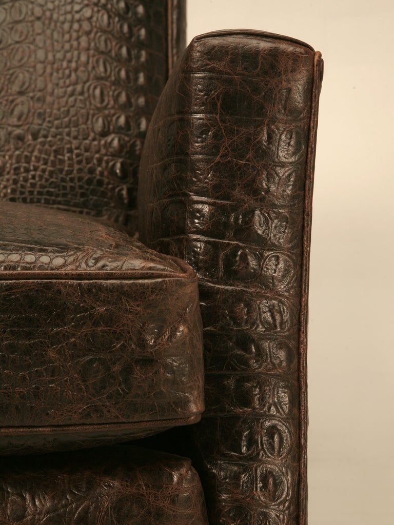 Faux Croc Restored French 1940s Club Chair 2