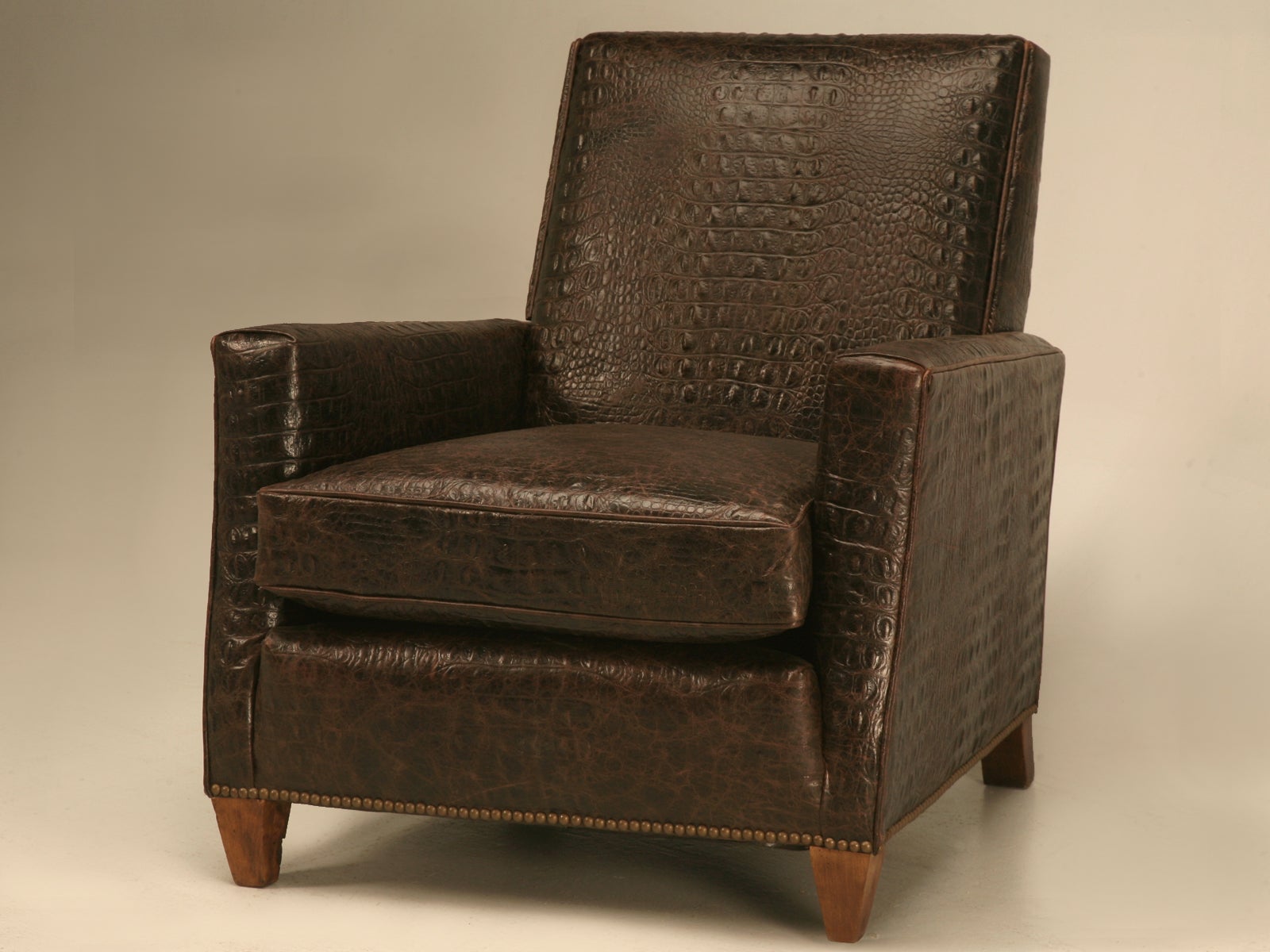 Faux Croc Restored French 1940s Club Chair