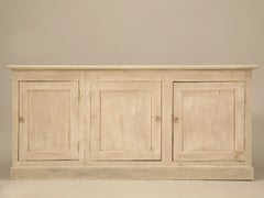 Original Paint Antique French Patisserie 3 Door Cupboard (One of Several)