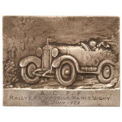 Automotive Commemorative French 1929 A.C.F.F. Paris Vichy Auto Club for Females Rallye Medal 1