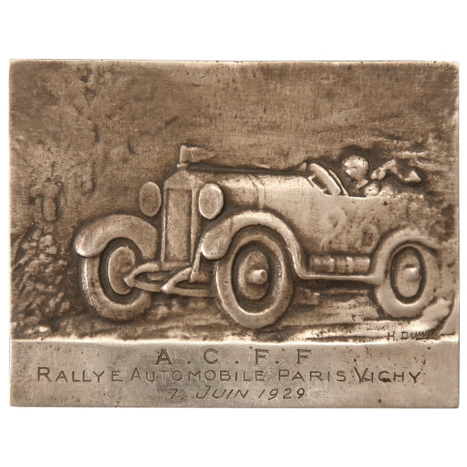 Automotive Commemorative French 1929 A.C.F.F. Paris Vichy Auto Club for Females Rallye Medal