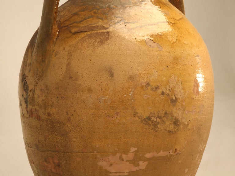 Italian Enameled Terracotta Olive Oil Jar from Puglia Region 2