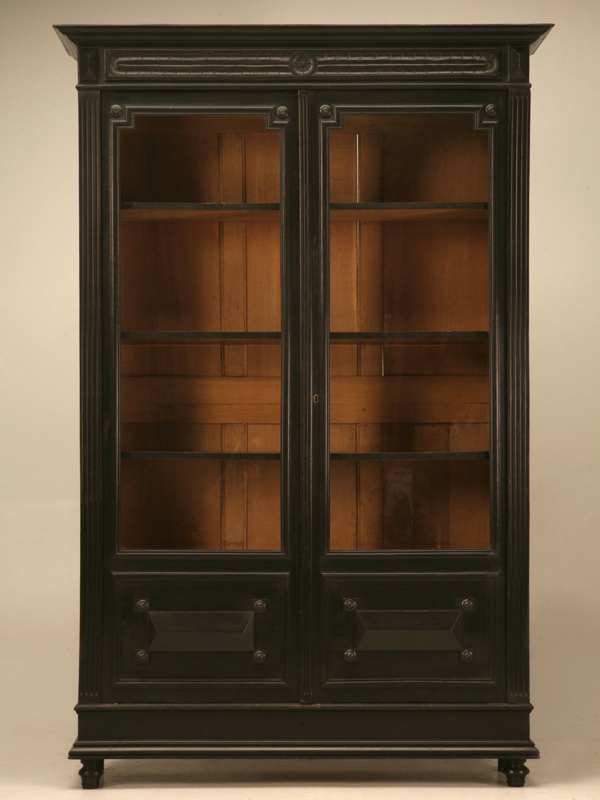Antique French Napoleon III Bookcase or China Cabinet