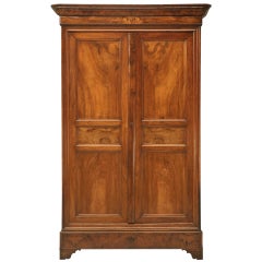 French Louis Philippe Figured Walnut Armoire-Époque