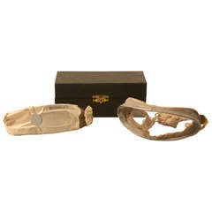 Early 20th Century Pair of Vintage Rayonnante Driving or Flying Goggles in Fitted Box 9