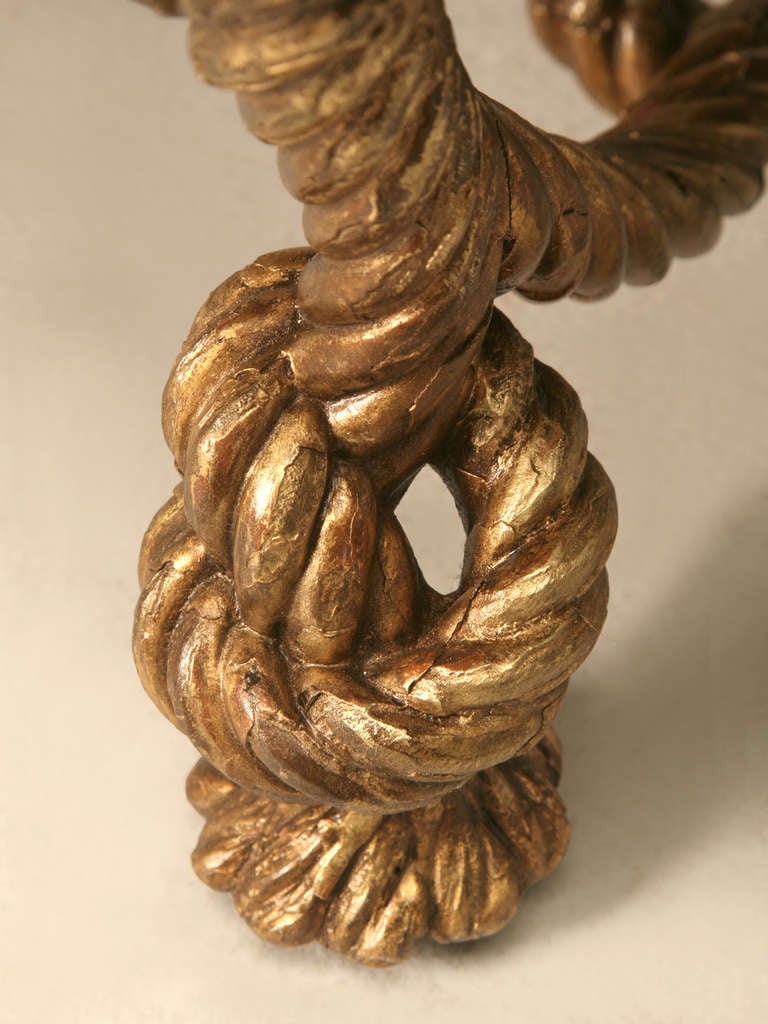 Antique French Carved and Gilded Knotted 