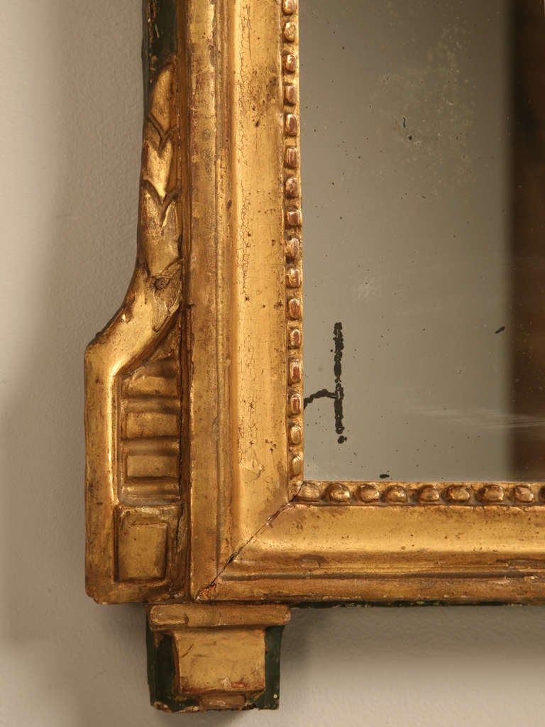 18th Century Original Paint and Gilt Mirror 2