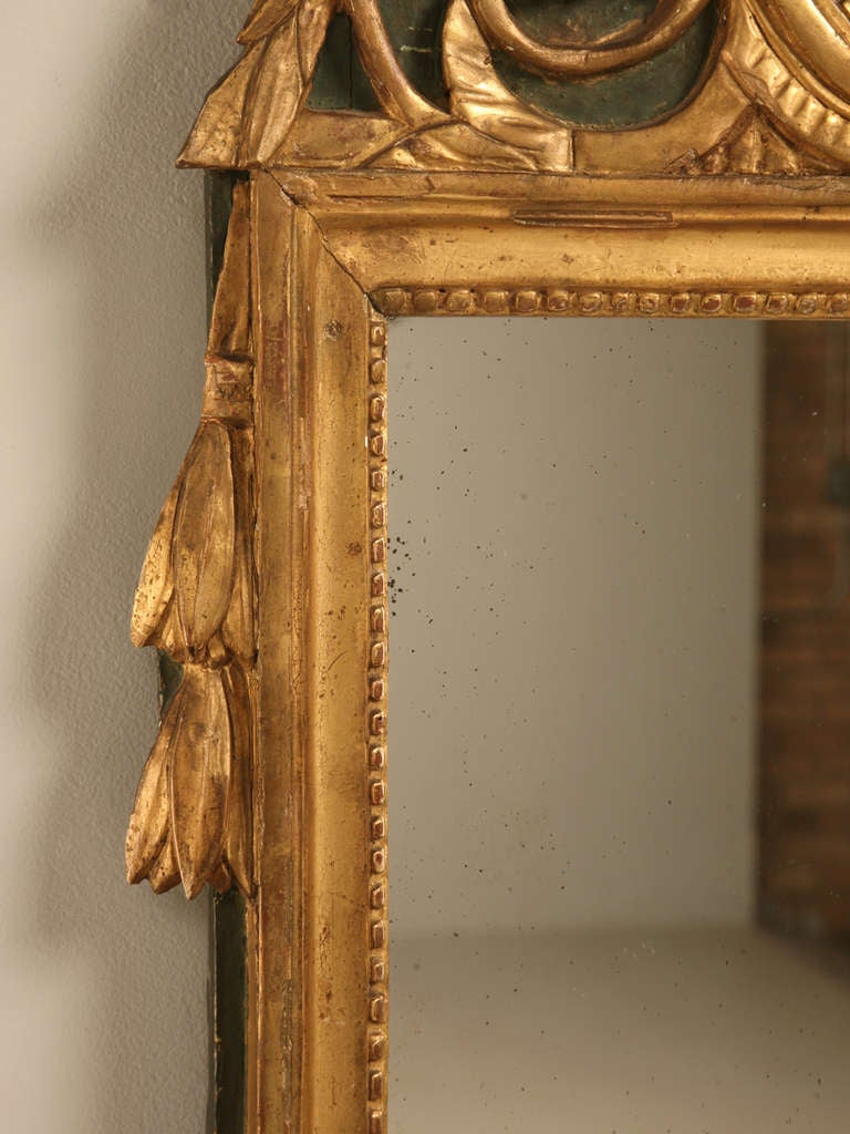 18th Century Original Paint and Gilt Mirror 1