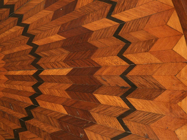 Hand-Carved 19th Century Hand Inlaid Pedestal Table with Over '1000' Individual Pieces