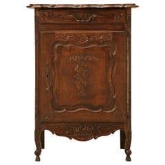 French Heavily Hand-Carved Oak Confiturier