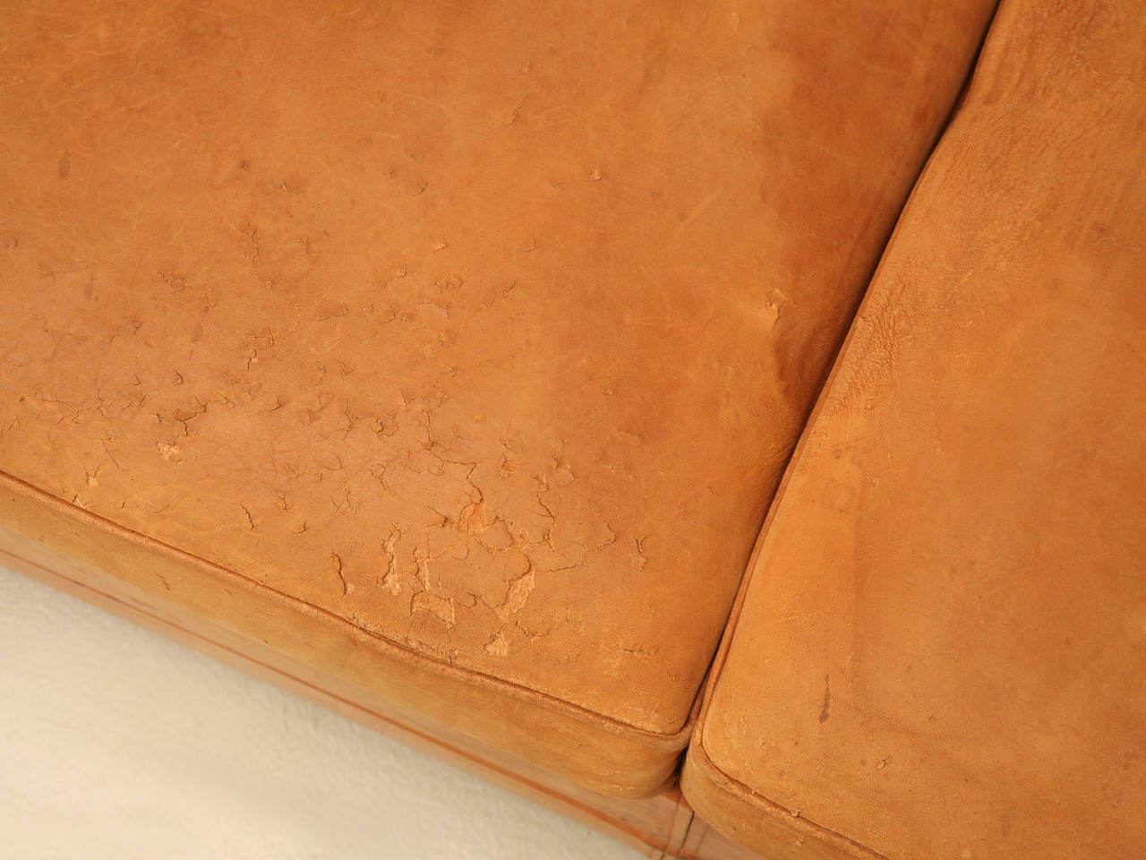 20th Century French Deco Leather Sofa Converts into a Bed