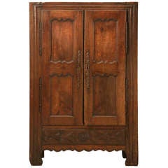 Antique C1650 French Armoire From Brittany
