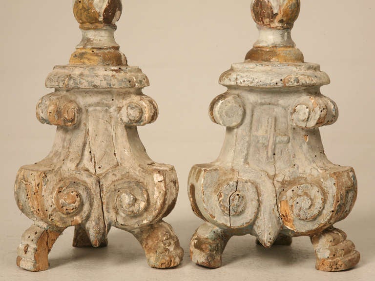 Pair of 18th Century Italian Altar Prickets 5