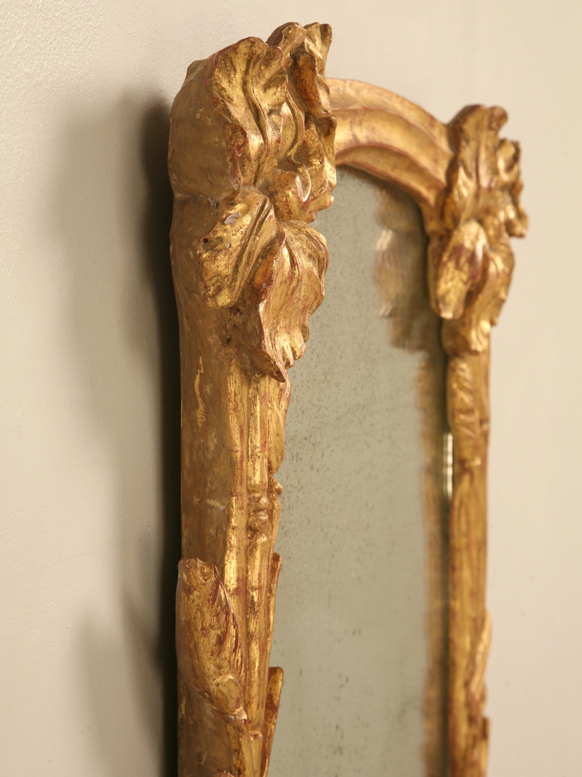 French Art Nouveau Gilt Mirror