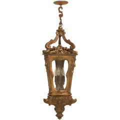 c.1750 Italian Hand-Carved Wood Lantern