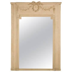 Antique French Mirror in Old Paint and Original Glass 12