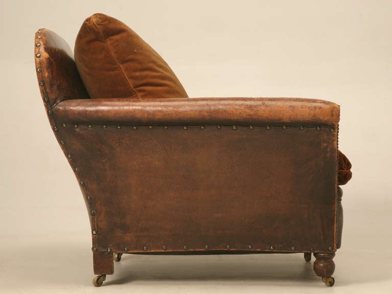 1900-1915 English Original Leather Club Chair 4