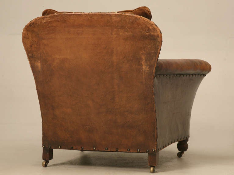1900-1915 English Original Leather Club Chair 5