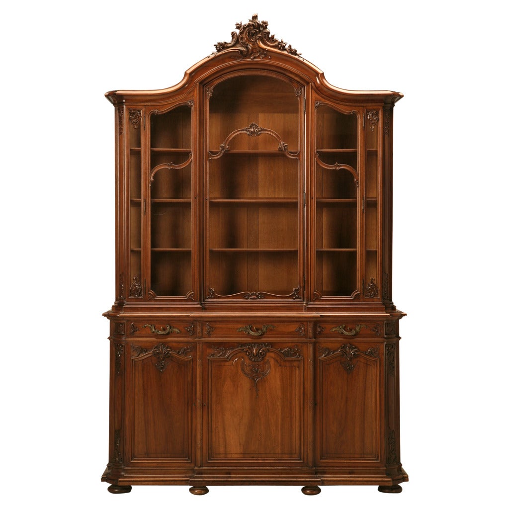 Antique French Walnut China Cabinet from Ch. Jeanselme & C° Paris