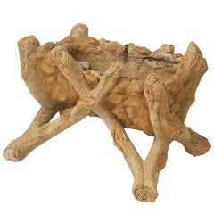 Jardinière en faux bois français des années 1930