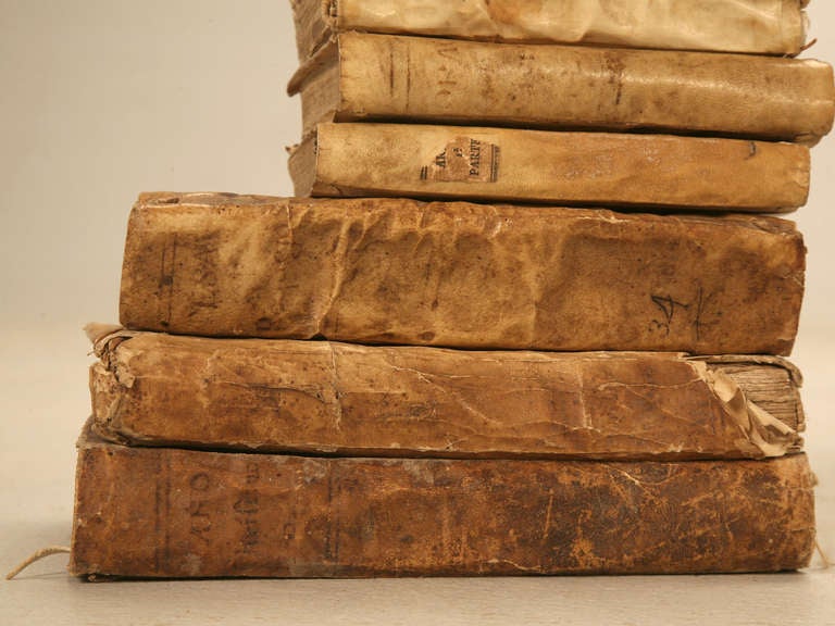 Circa 1604-1880 Original Latin and Spanish Vellum Bound Books 1