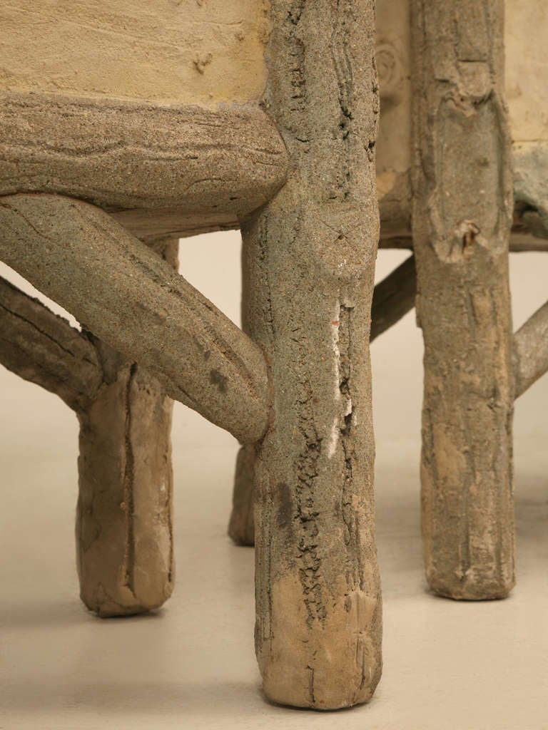 Pair of Vintage Faux Bois Planters 4