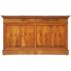 c.1825 Original Antique French Louis Philippe Wild Cherry 2 over 4 Buffet 2